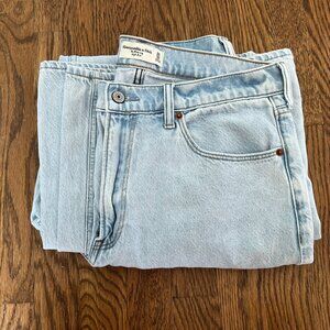 Abercrombie High Rise Wide Leg Jeans in Light Marble